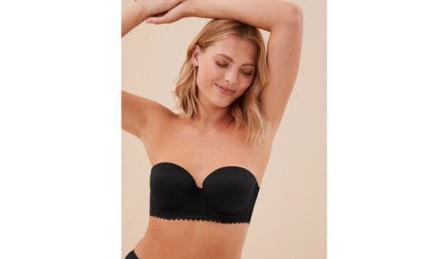 M&S Lace Trim Padded Strapless Bra