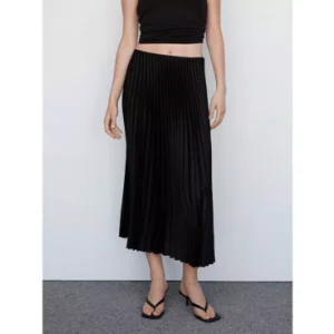 Mango Plisado Pleated Midi Skirt, £46