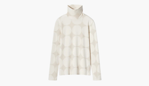 HEATTECH turtleneck dot print long sleeved thermal top