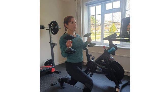 Tammy tries a Peloton class at home
