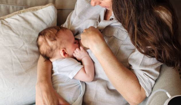 Mother breastfeeding her baby