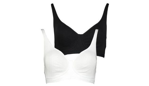 A black and white bralette from Sainsburys