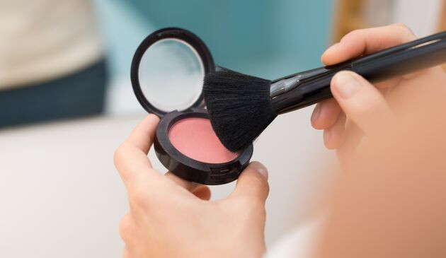 Bright pink blush