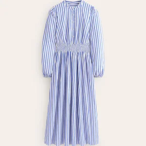 Smocked Waist Shirt Dress
