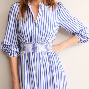 Smocked Waist Shirt Dress