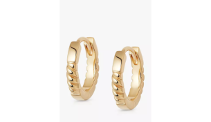 Stacked Rope Hoop Earrings in Gold