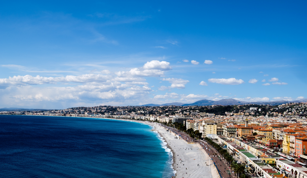 an aerial photograph of nice on a sunny day
