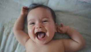 Baby smiling