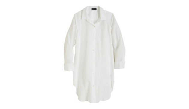 J.Crew Linen-cotton blend beach shirt