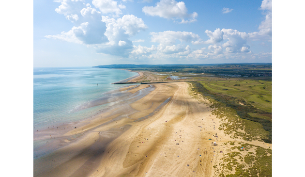 Camber sands at low tide