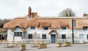 a thatched hotel