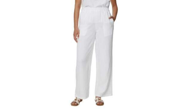 Pure Cotton Wide Leg Trousers