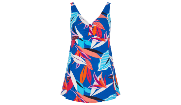 Bon Marche Abstract Jungle Print Tab Detail Swimdress