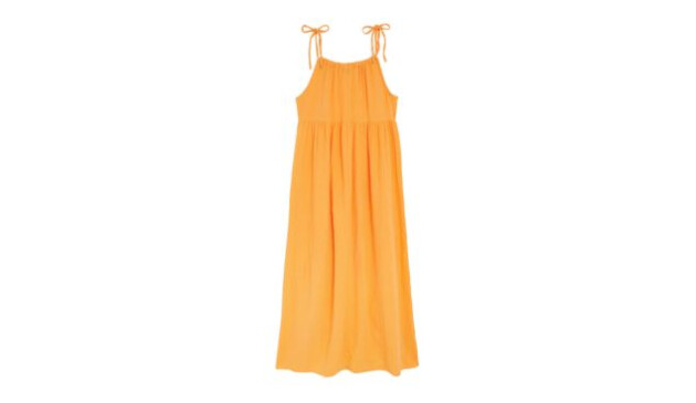 Pure Cotton Square Neck Midaxi Beach Dress