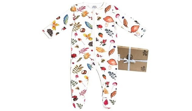 AdoraCub Organic Zip Up Baby Sleepsuit