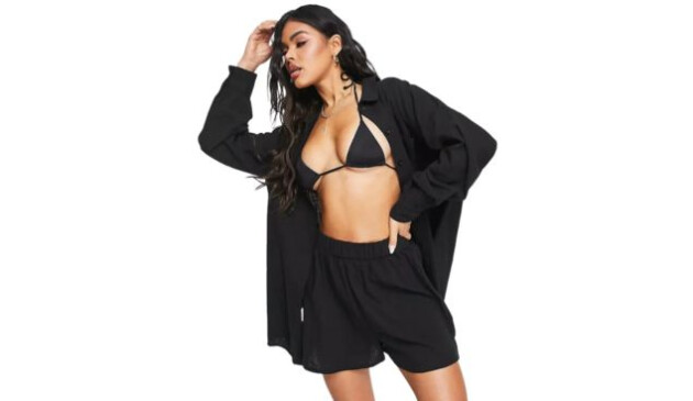 ASOS DESIGN Oversized Textured Beach Co-ord