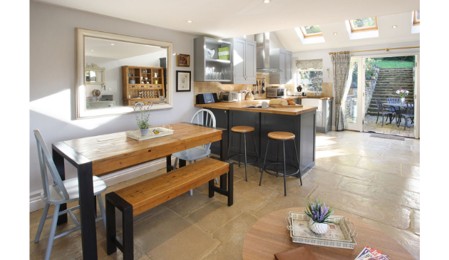 a modern open-plan kitchen