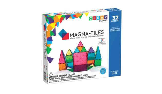 Magna-Tiles Clear Colours 32 Magnetic Pieces