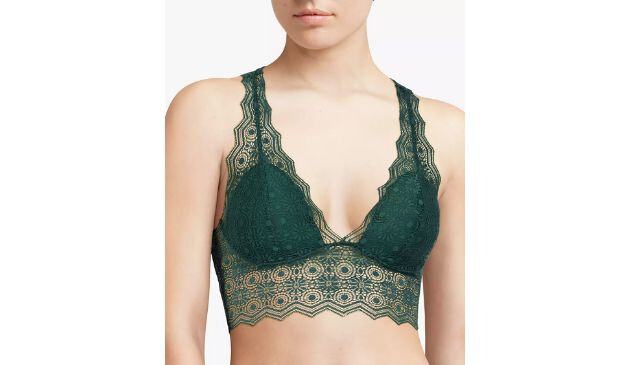 Green lacy bralette
