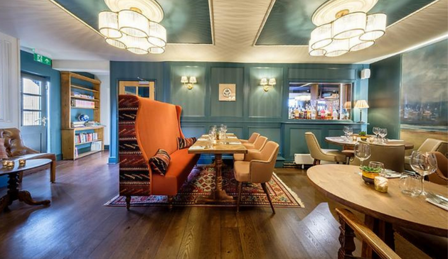 a quirky hotel dining room