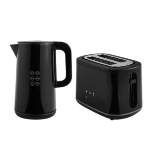 George Home Black Digital 1.5L Kettle and 2-Slice Toaster
