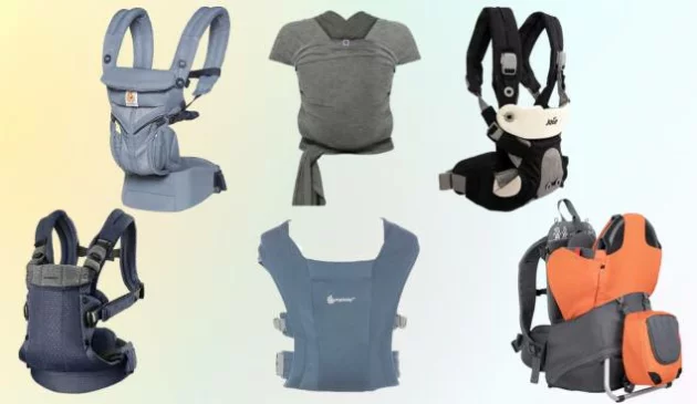 collage of five of the best baby carriers