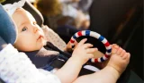 Baby in rear-facing car seat
