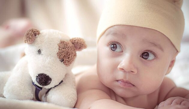 Baby looking in direction