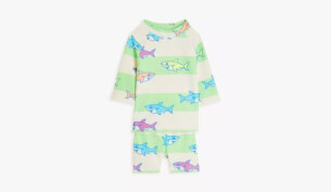 Baby Shark Rash Vest & Shorts Swimwear Set