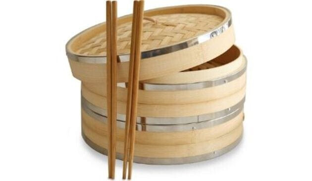Harcas Premium Organic 2-Tier Bamboo Steamer