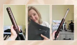 A picture collage of the Bellissima Italia Prodigy hair styler tested by Rebecca Roberts
