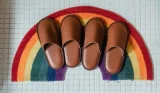 Rainbow bath mat