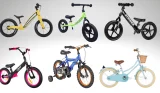 A collage of best first bikes for kids