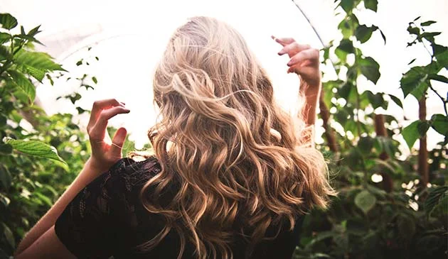 Woman with wavy hair