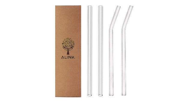 ALINK Clear Glass Straws