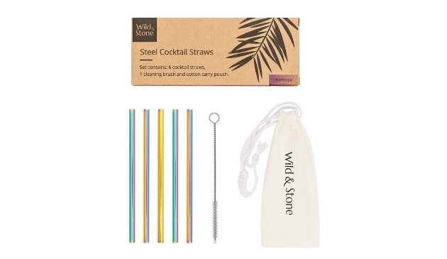 Wild & Stone Stainless Steel Cocktail Straws