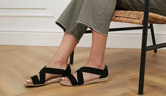 Woman in summer sandals