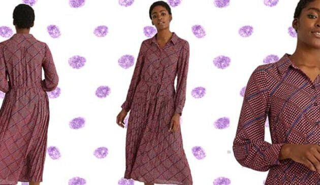 Oliver Bonas Pleated Midi Dress