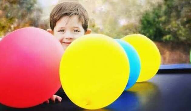 Boy and balloons