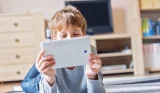 Boy using tablet