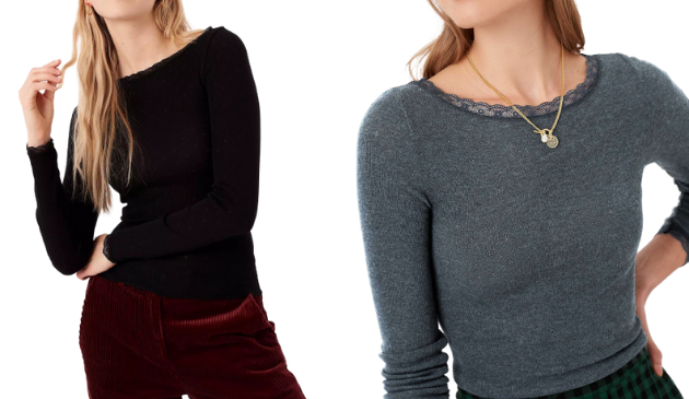 brora lace trimmed soft tops