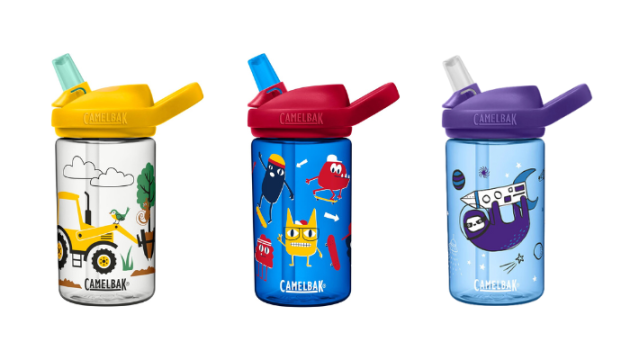 Three Camelbak Eddy+ kids' bottles