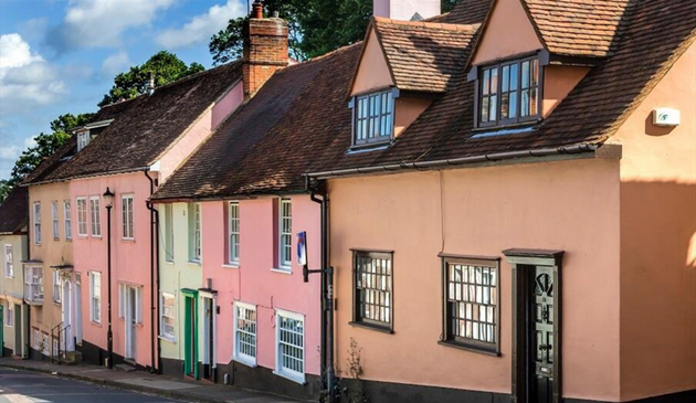 Colourful houses in the Dutch quarter of Colchester