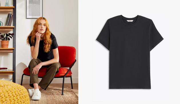 Crew Neck T-Shirt, Black