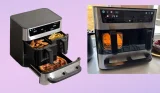 Cuisinart Tri Zone Air Fryer in use and product imagery