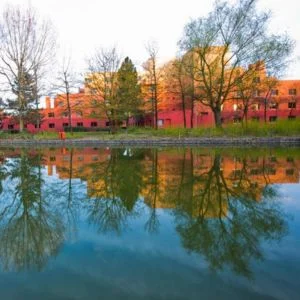 Disney Hotel Santa Fe lake