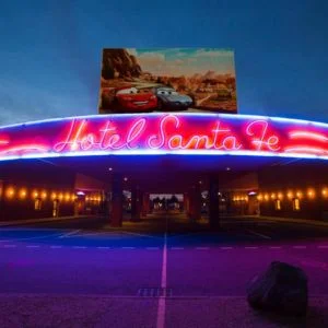 Disney Hotel Santa Fe neon sign