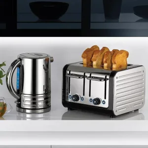 Dualit Architect Steel/Black Kettle and Toaster Set