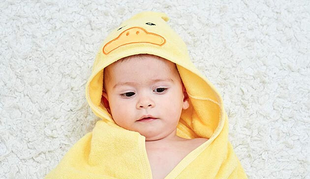 Duck baby towel