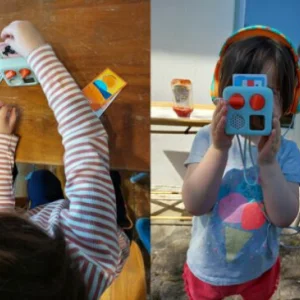 Child playing with the Yoto Mini